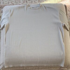 Boohoo Mens Cream Striped Tee